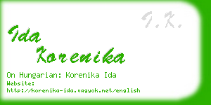 ida korenika business card